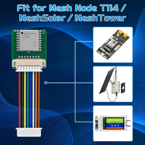 Meshnology L76K ESP32 V4 T114, GNSS GPS Module for LoRa Mesh Node High Position Accuracy Low Power Consumption, Ideal