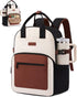 LOVEVOOK Laptop Backpack for Women - Stylish Work Backpack with Large Cup