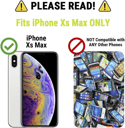 Gear Beast Flip Cover Dual Folio Case for iPhone Xs MAX, Slim Protective PU Leather Wallet Case with 7 Slot Card Holder