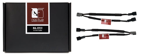 Noctua NA-SYC2, 3 Pin Y-Cables for PC Fans, Black