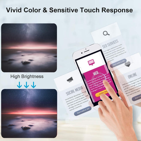 for iPhone 8/SE 2020 2nd Generation Screen Replacement, Black LCD Touch Screen Digitizer with Repair Tools
