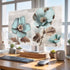 Yukro 65 Inch, 57"x32" Blue Broccoli Indoor TV Dust Cover, Farmhouse Rustic Floral Retro Brown Botanical Elastic TV