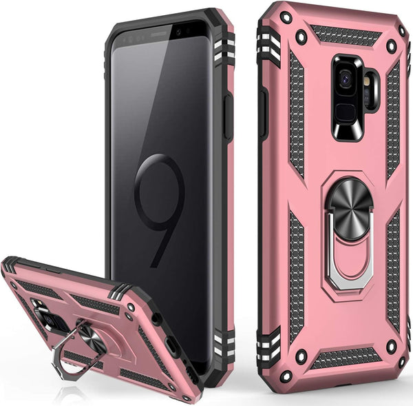 Galaxy S9 Case - Military Grade 16ft. Drop Tested Heavy Duty Cover with Magnetic Ring Kickstand, Protective Phone Case