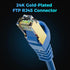 7 0.6 10Gbps CAT7 RJ45 PS5, Cat Ethernet Cable FT, High Speed Internet Cord, SFTP Shielded, OFC Pure Copper, LAN