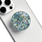Expandible Collapsible Clear Crystal Glitter Mobile Phone Grip Stand Holder for Smartphones & Tablets (Blue Gold