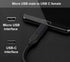 USB C to Micro USB Adapter, Black Type C Female to Micro USB Male Compatible with Samsung Galaxy S7/S6/S5/S4/S3, Note