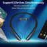 Neckband Bluetooth Headphones, Retractable Earbuds Wireless Headset with Microphone, Noise Cancelling for Workout
