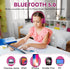 2023 Bluetooth Kids Headphones for Ages 3-21, Colorful LED Lights, Comfort Wireless Headphones with Microphone, 94dB