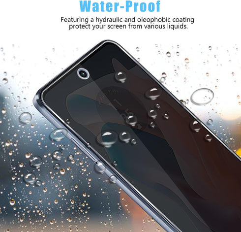 [2+2 Pack for Moto G Power 5G (2024) Privacy Tempered Glass Screen Protector and Camera Lens Protector, Anti-Spy 9H