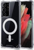 Magnetic Case for Samsung Galaxy S21 Ultra, Shockproof Transparent/Clear Phone Case for MagSafe