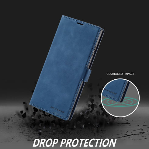 QLTYPRI Samsung Galaxy S22 Ultra Case - Premium PU Leather Cover with Card Holder, Shockproof Flip Wallet Case