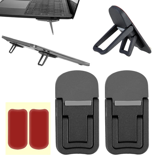 Bewudy 2 Pcs Portable Keyboard Riser, Dual Tilt Angle Adjustment Foldable Laptop Riser,