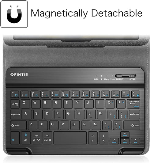 Fintie Folio Keyboard Case for Samsung Galaxy Tab A 8.0 2018 Model SM-T387, Black PU Leather Stand Cover