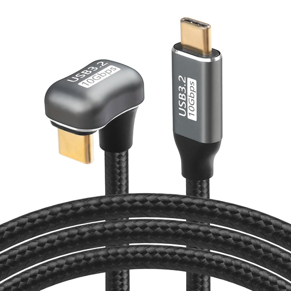 SinLoon USB C to C Cable 100W, U Shaped Back Angled USB-C 3.2 Type C Male to Female Data Extension (3.3ft)