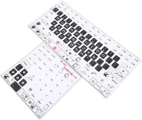 Hilitand Universal Desktop Computer Keyboard Sticker for 84 to 108 Key Keyboard, JP-603 PVC Frosted DIY Mechanical
