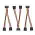 Menewstart 2 Way SATA Power Splitter Cable 8 Inches, 3-Pack, 15 Pin SATA