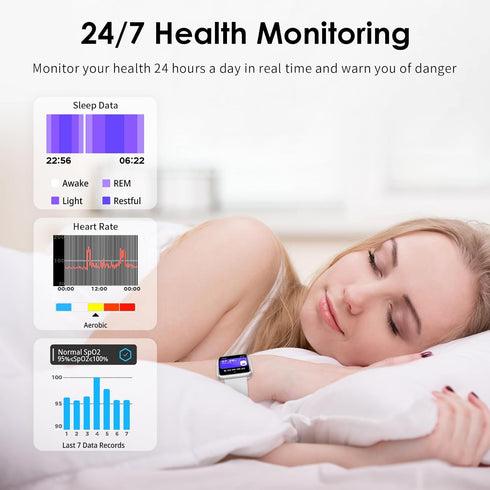 Smart Watch for Women, 1.75" AMOLED Fitness Tracker, Answer/Make Call, Heart Rate Sleep Monitor, 130+ Sports Mode, IP68