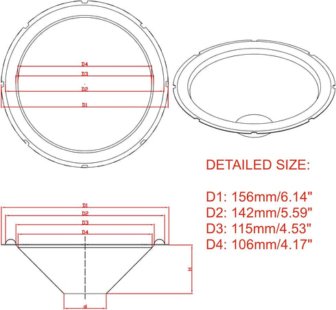 Rubber Ring 2PCS 6.5 Inch Black Speaker Foam Edge Surround Rings Repair Kit for DIY Speaker Repair