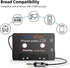 DIGITNOW Cassette 3.5MM Smartphone/MP3 3.7Ft Car Audio to Aux Adapter, Aux Audio Cable Tape Player for Player/CD