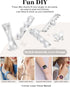 JR.DM Watch Charms for Women with Butterfly Studs, Compatible with Apple Watch Band 38mm-45mm, Silver