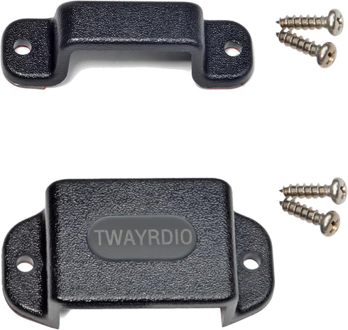 TWAYRDIO Dashboard Mount Holder for Handheld Radio and Speaker Microphone, Clip Hook with Screws for Walkie Talkies