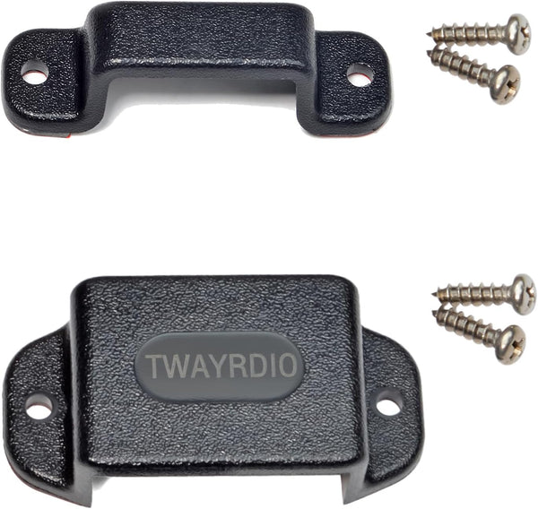 TWAYRDIO Dashboard Mount Holder for Handheld Radio and Speaker Microphone, Clip Hook with Screws for Walkie Talkies