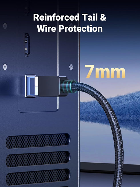 8 25FT, 40Gbps 2000Mhz Cat8 RJ45 PS5 PS4 PS3 25FT UGREEN Cat Ethernet Cable High Speed Braided Network Cord Shielded
