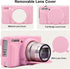 BOVKE Silicone Camera Case for Canon PowerShot SX740/SX730, Soft Cover with Removable Lens Cover, Pink