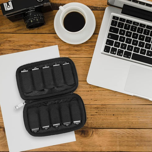 iiniim USB Flash Drive Organizer - Compact Storage Case for Thumb Drives and SD Cards