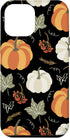 iPhone 12 Pro Max Case with Autumn Falling Leaves and Pumpkin Spice Harvest, Happy Fall Design