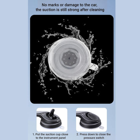 YYTQP 360 Suction Cup-Type Center Console Navigation Bracket, Rotating Hands-Free Car Mobile Phone Mount, Automobile