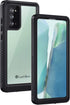 Lanhiem Galaxy Note 20 Case, Built-in Screen Protector, Waterproof Dustproof Heavy Duty Cover (Black/Clear)