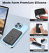 SHANSHUI Ultra Slim Phone Card Holder, Silicone Sticky Wallet Stand for Back of Phone, Black, Compatible with iPhone &