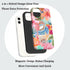 lioscre 12/iPhone 12 6,1'' Magnetic for iPhone Pro Case, Compatible with MagSafe, Pink Sea Life Flower Collage Cute