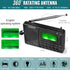 ZHIWHIS Portable Bluetooth Radio, FM AM Shortwave Radios with Sleep Timer and Preset Function, Rechargeable Digital Recorder, Stereo MP3 Player with Lyric Display, Support Micro SD Card and AUX