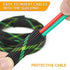 YOUBO 33ft 6mm (1/4")) Braided Cable Sleeve, Expandable Wire Loom for Automotive Wiring Harness & PC Case, Pet-Proof