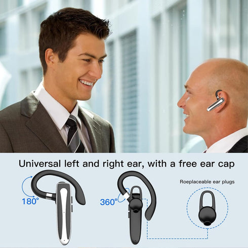 Bluetooth Headset for Cell Phone, Wireless Bluetooth 5.1 Earpiece, Hands-Free Earphones with Charging Case for Office