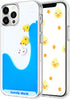 LUVI Compatible with iPhone 12 Pro Case, Liquid Moving Quicksand Funny Cute Cartoon Duck Protective Cover, Soft