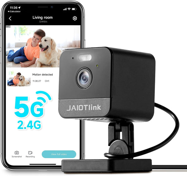 1080P 2.4g/5g Indoor Camera, Plug-in Home Security Cameras with Night Vision, Motion Detection, 2-Way Talk, WiFi