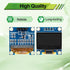 ZHWXFW 3 0.96 Inch 128X64 I2C 4 Pcs OLED Display Module Self-Luminous Mini Screen Board Pin Font Color Blue for Arduino