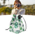 Waterproof Soft Camera Case Drawstring Bag, Adjustable Strap Instant Camera Storage Bag for Photographers (Green)