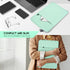 Mint Green Laptop Sleeve Case 15.6 16 Inch, Water-Resistant Shockproof Carrying Cover with Accessory Pocket for HP,