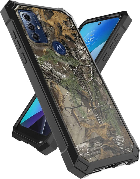 Ailiber Moto G Power 2022 Case, Moto G Play 2023 Case with Screen Protector, Dual Layer Shockproof Protection, Camo