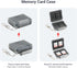 PROfezzion Water-Resistant SD Card Holder Case, Grey Portable 12 Slots for 8 Micro SD & 4 SD/SDXC Cards