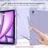 Fintie Keyboard Case for iPad Air 11-inch M2 (2024), Detachable Bluetooth Keyboard, Soft TPU Back Cover, Lilac Purple