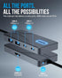 SABRENT 5-in-1 10Gbps 4K 100W 80W (HB-TG5P) USB C Hub Docking Station, USB-A & USB-C Ports, HDMI Output, PD Input