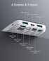 Portable Charger with Built-in Cables, Slim 10000mAh Travel Battery Pack, 6 Outputs 3 Inputs 3A Fast Charging