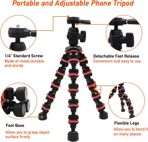 Phone Tripod: Linkcool Octopus Tripod with Wireless Remote for iPhone, Cell Phone, Camera, Travel