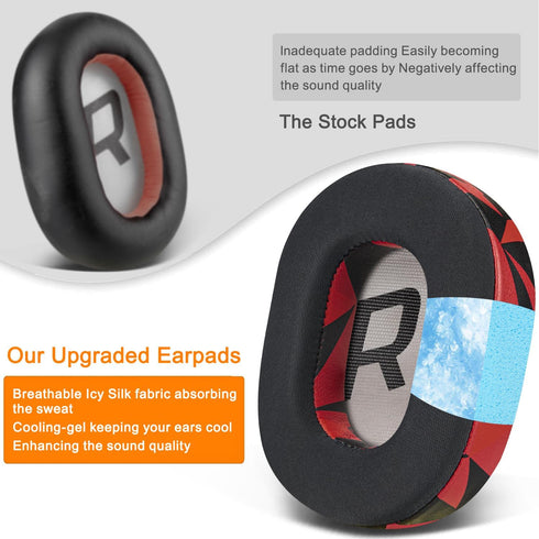SOULWIT Cooling Gel Earpads Replacement for Plantronics BackBeat Pro 2, Voyager 8200 UC Headphones, Noise Isolation