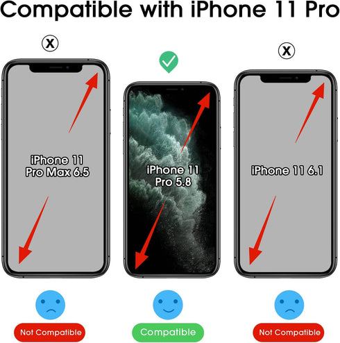 amCase Cellular Phone Case - Compatible with MagSafe, iPhone 11 Pro (5.8"), Shock-Absorbent, Clear